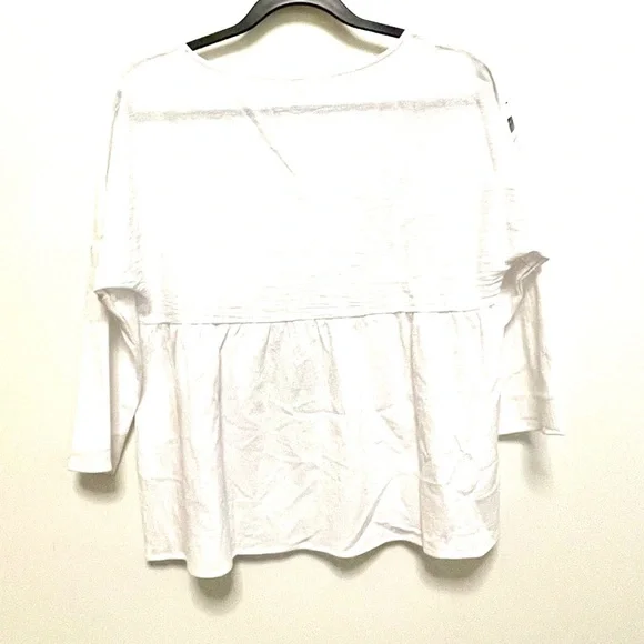 By Made With ❤️ Floral Wayercolor White Women's Top - Picture 8 of 12